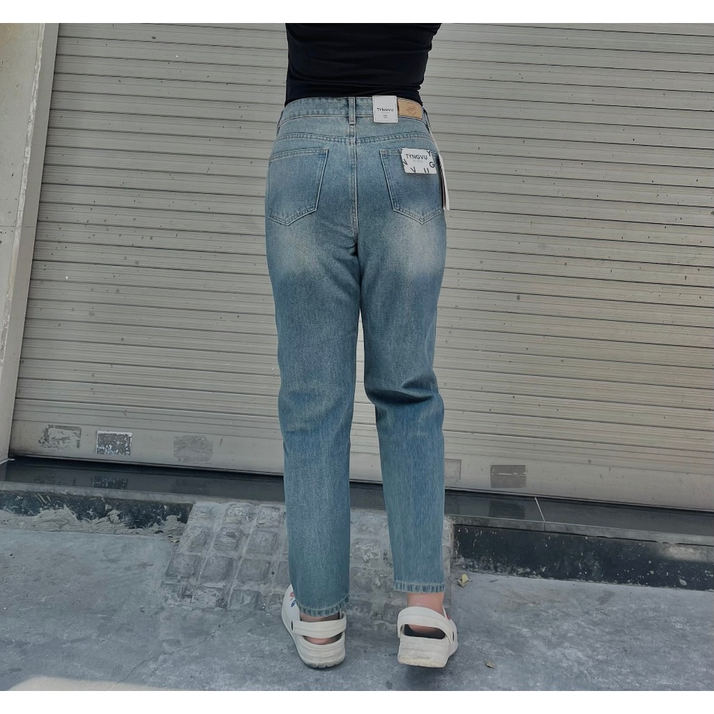 Quần jean baggy bigsize 50-75kg form ống rộng ulzang cạp vừa kimbigsize BGD80 - Ảnh 5