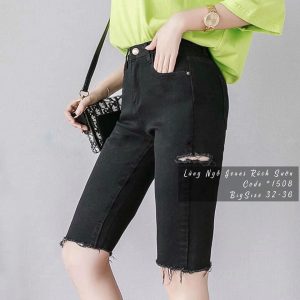 Quần ngố biker bigsize nữ BGN-08 - chất jean co giãn