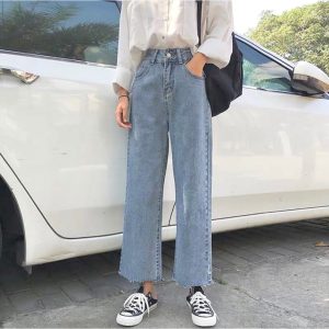 Quần ống rộng bigsize ,quần suông bigsize cạp lưng cao ulzzang 60-85kg KimFashion BGS06-1