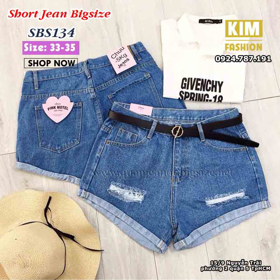 Short Jean Bigsize SBS134 Size 33-35 - Ảnh 3