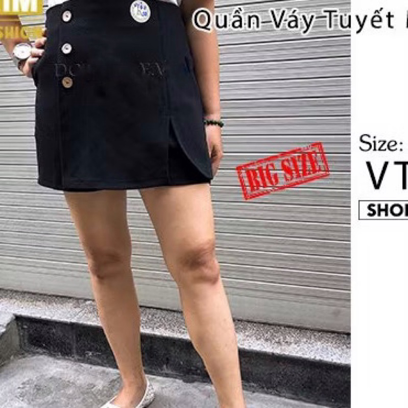 Quần giả váy bigsize KimFashion mã VTD7, quần váy bigsize chất tuyết mưa loại 1 56-78kg - Ảnh 3